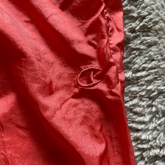 Orange/red deadstock Champion track pants with drawstring and pockets - Picture 4 of 5
